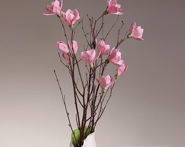 Magnolia flower, Handmade Artificial Flower, Natural Decorations, Flower Arrangement-Art Painting Canvas