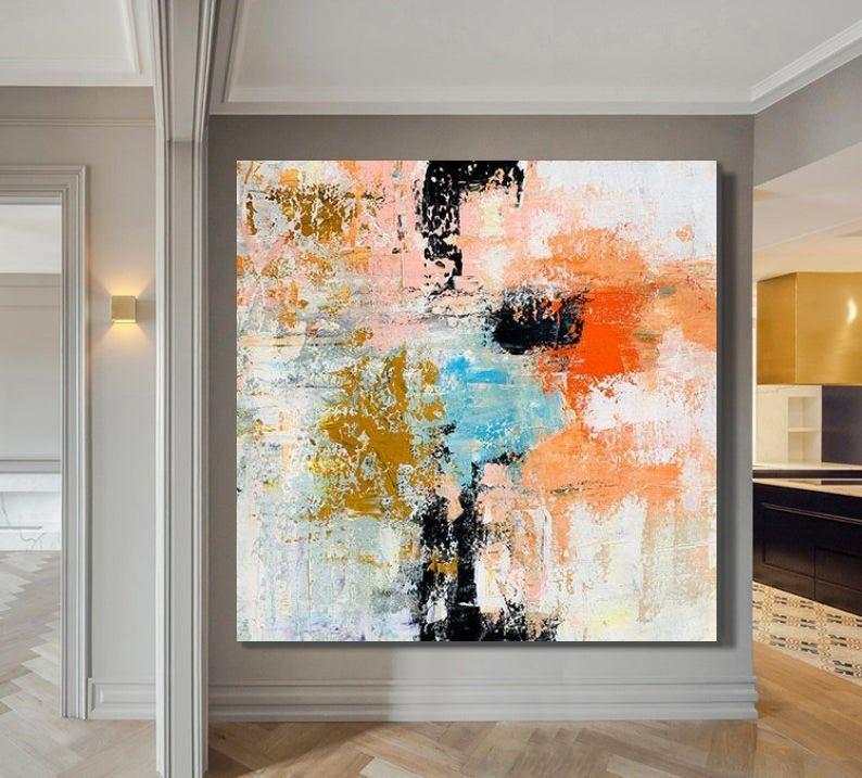 Huge Canvas Painting, Extra Large Paintings on Canvas, Simple Painting Ideas, Living Room Wall Art Paintings, Modern Canvas Painting for Bedroom-Art Painting Canvas