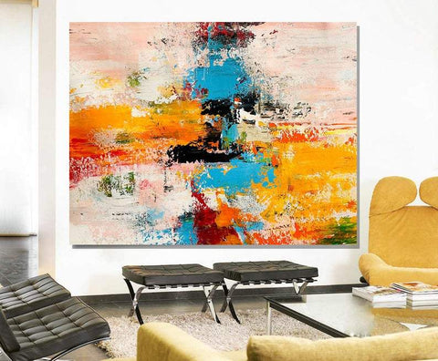 Acrylic Abstract Art, Extra Large Paintings, Modern Abstract Acrylic Painting, Living Room Wall Painting-Art Painting Canvas