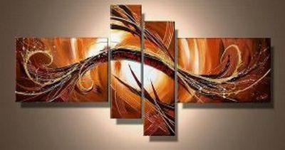 Large Canvas Art Painting, Abstract Acrylic Art on Canvas, 4 Piece Wall Art Paintings, Bedroom Wall Art Ideas, Buy Painting Online-Art Painting Canvas