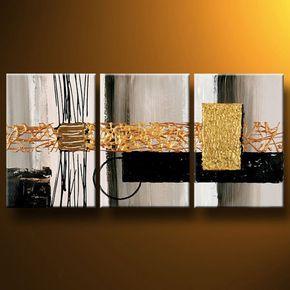 Modern Abstract Art, 3 Piece Wall Art, Bedroom Canvas Painting, Acrylic Painting, Modern Wall Art Painting-Art Painting Canvas