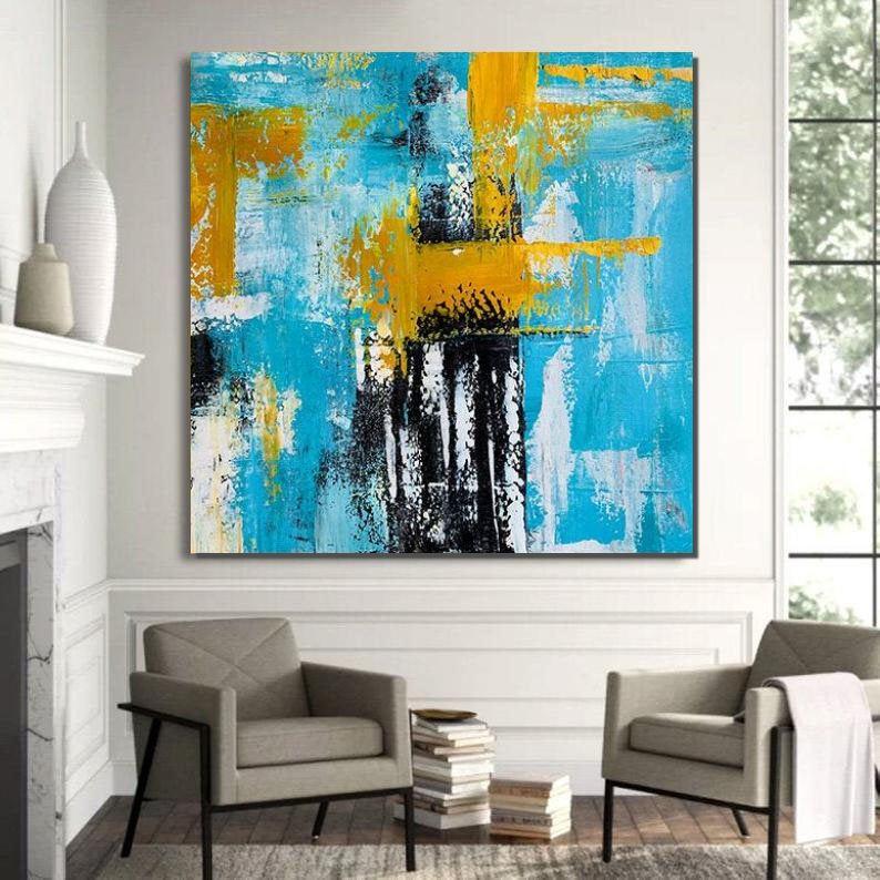 Acrylic Paintings for Bedroom, Living Room Wall Painting, Large Paintings for Sale, Abstract Acrylic Paintings, Contemporary Modern Art, Simple Canvas Painting-Art Painting Canvas