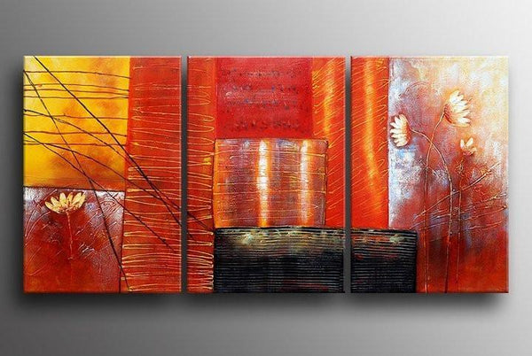 Red Abstract Painting, Abstract Art, Canvas Painting, Abstract Art for Sale-Art Painting Canvas