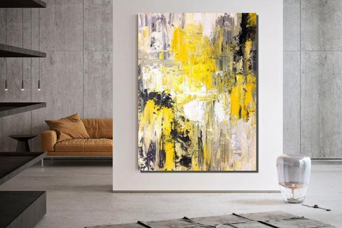 Modern Wall Art Painting, Large Contemporary Abstract Artwork, Acrylic Painting for Living Room-Art Painting Canvas