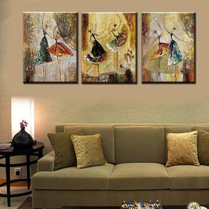 Abstract Acrylic Painting, Ballet Dancers Painting, Canvas Painting for Dining Room, Modern Paintings for Sale-Art Painting Canvas