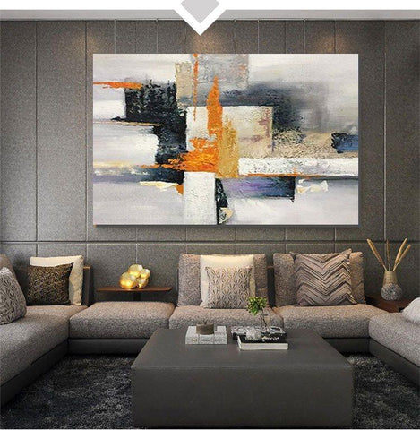 Abstract Acrylic Paintings for Living Room, Modern Contemporary