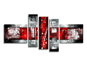 Contemporary Painting, Acrylic Wall Art Paintings, Modern Art, 5 Piece Wall Art, Acrylic Painting on Canvas-Art Painting Canvas