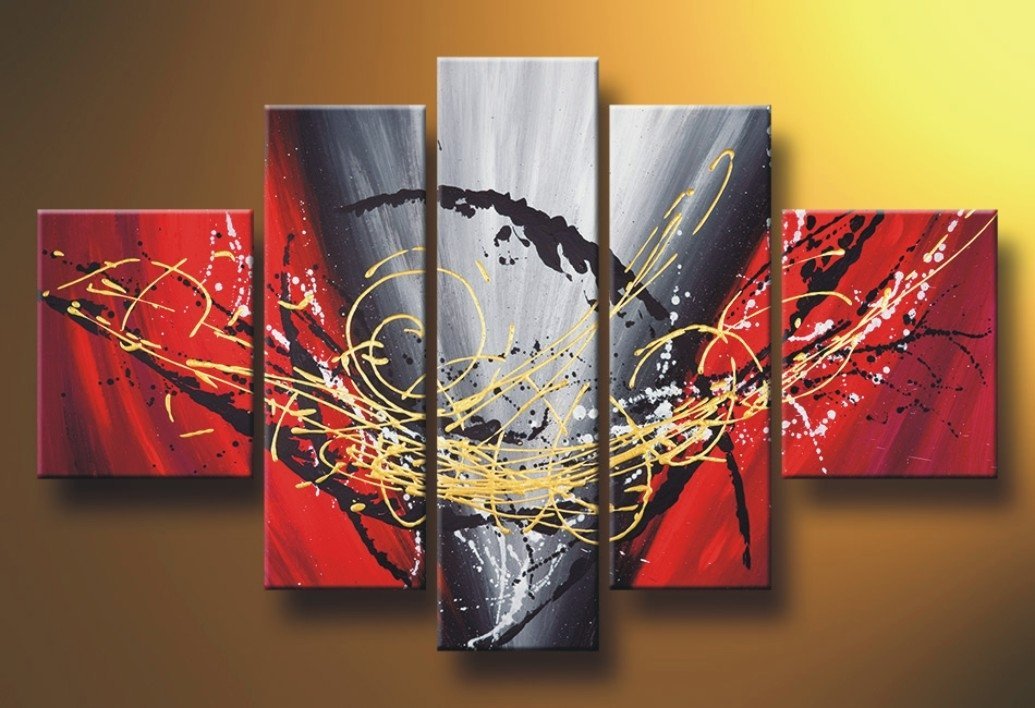 Dancing Lines Abstract Art, Dining Room Canvas Painting, Acrylic Art for Sale, Huge Painting on Canvas, Simple Modern Art-Art Painting Canvas