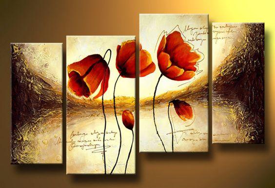Flower Abstract Painting, Large Acrylic Painting, Flower Abstract Painting, Bedroom Wall Art Paintings, Buy Art Online-Art Painting Canvas