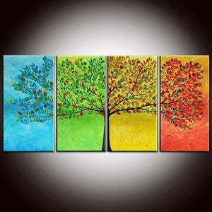 Abstract Canvas Paintings, Tree of Life Painting, Heavy Texture Paintings, Extra Large Wall Art for Living Room, Large Painting for Sale-Art Painting Canvas