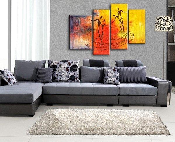 Abstract Painting of Love, Large Acrylic Painting, Abstract Painting on Canvas, Bedroom Wall Art Paintings, Simple Modern Art-Art Painting Canvas