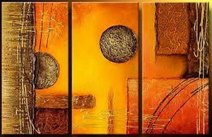 Heavy Texture Acrylic Painting, Dining Room Wall Art Paintings, 3 Piece Art Painting, Heavy Texture Paintings, Contemporary Wall Art Painting-Art Painting Canvas