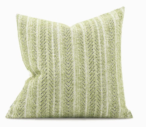 Morocco Green White Modern Sofa Pillows, Large Square Modern Throw Pillows for Couch, Large Decorative Throw Pillows, Simple Throw Pillow for Interior Design-Art Painting Canvas