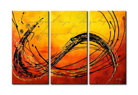 3 Piece Wall Painting, Modern Contemporary Paintings, Acrylic Abstract Paintings, Wall Art Paintings-Art Painting Canvas