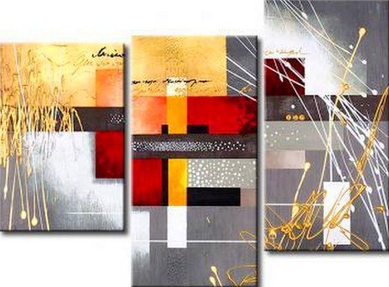 3 Piece Wall Art, Abstract Acrylic Paintings, Texture Artwork, Acrylic Painting on Canvas, Modern Wall Art Paintings-Art Painting Canvas