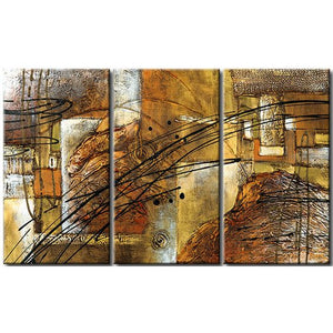 Texture Artwork, Abstract Painting on Canvas, 3 Piece Wall Art, Modern Acrylic Paintings, Wall Art Paintings-Art Painting Canvas