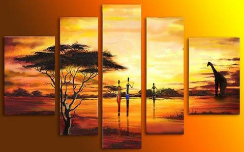 Extra Large Wall Art, African Hunting Painting, Bedroom Canvas Painting, Buy Art Online-Art Painting Canvas