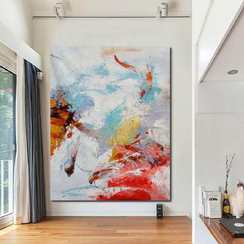 Modern Paintings for Bedroom, Living Room Wall Canvas Painting, Hand Painted Acrylic Painting, Extra Large Abstract Artwork-Art Painting Canvas