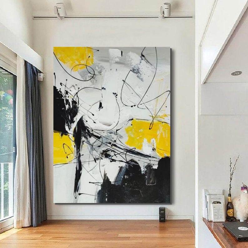 Large Contemporary Canvas Painting, Modern Acrylic Artwork, Wall Art for Living Room, Hand Painted Wall Art Painting-Art Painting Canvas