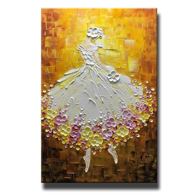 Modern Paintings, Contemporary Art, Texture Artwork, Palette Knife Canvas Paintings, Ballet Dancer Painting, Acrylic Painting Abstract-Art Painting Canvas