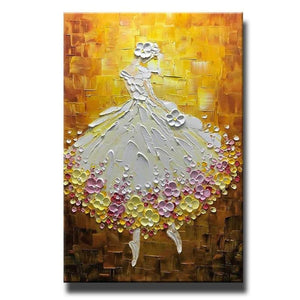 Modern Paintings, Contemporary Art, Texture Artwork, Palette Knife Canvas Paintings, Ballet Dancer Painting, Acrylic Painting Abstract-Art Painting Canvas