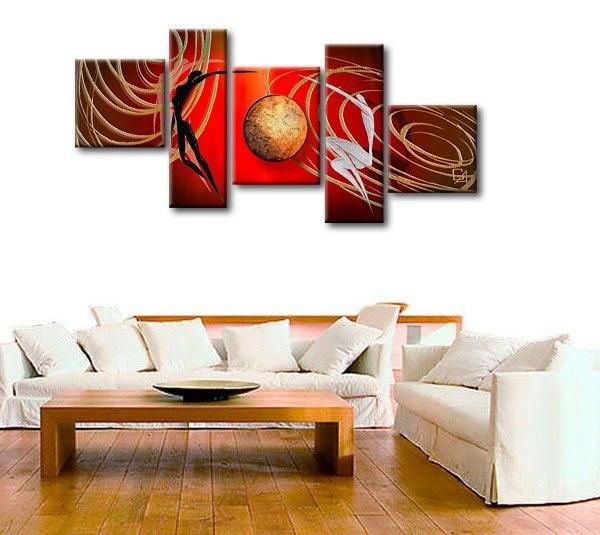 Abstract Art of Love, Simple Modern Art, Love Abstract Painting, Bedroom Room Wall Art Paintings, 5 Piece Canvas Painting-Art Painting Canvas