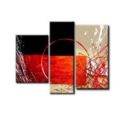 Bedroom Wall Art Paintings, Living Room Wall Painting, 3 Piece Canvas Art, Abstract Painting on Canvas, Simple Modern Art-Art Painting Canvas