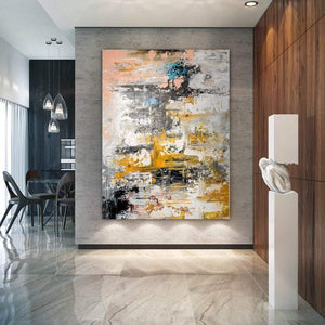 Modern Abstract Art, Hand Painted Acrylic Painting, Huge Abstract Painting, Extra Large Paintings for Living Room-Art Painting Canvas