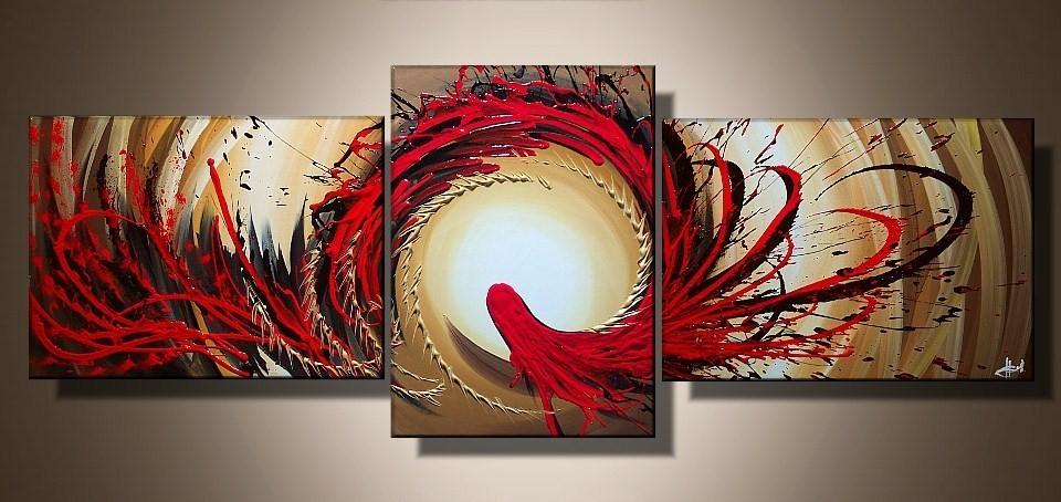 Abstract Canvas Art, Red Abstract Painting, Red Canvas Painting, Simple Modern Art, Living Room Canvas Paintings, Abstract Painting for Sale-Art Painting Canvas