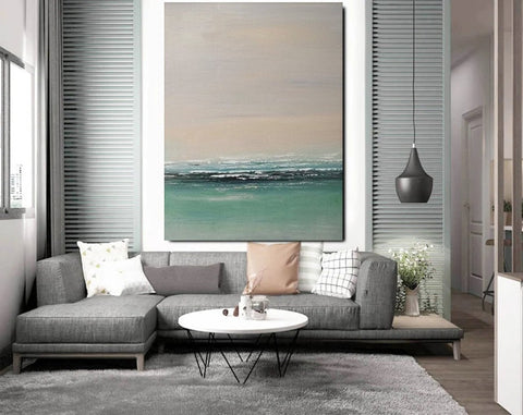 Original Landscape Painting, Seascape Canvas Painting, Living Room Wall Art Painting, Hand Painted Artwork, Large Original Paintings-Art Painting Canvas