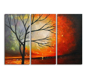 Acrylic Painting on Canvas, Hand Painted Wall Art Paintings, Tree of Life Painting, Large Paintings for Bedroom-Art Painting Canvas