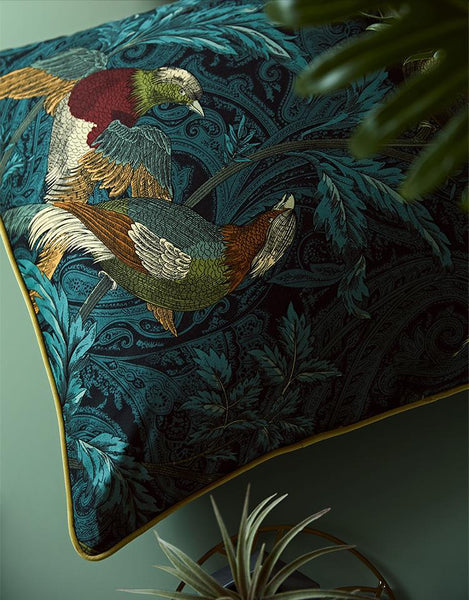 Beautiful Decorative Throw Pillows, Nightingales Cotton Pillow Cover, Decorative Sofa Pillows for Living Room, Bird Decorative Pillows-Art Painting Canvas