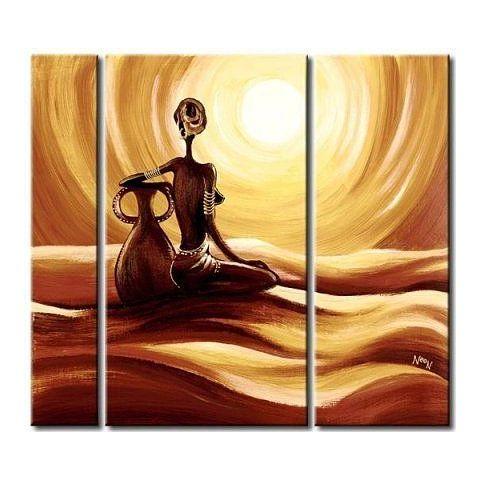 African Woman Painting, Bedroom Wall Art Paintings, Large Painting for Sale, Acrylic Canvas Paintings-Art Painting Canvas