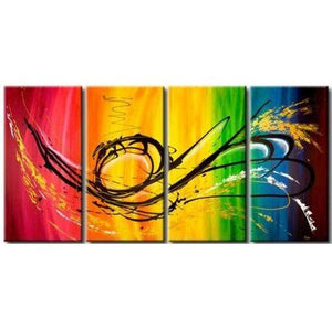 Simple Abstract Art, Dancing Lines Painting, Extra Large Painting for Sale, Dining Room Canvas Paintings, Contemporary Abstract Paintings-Art Painting Canvas