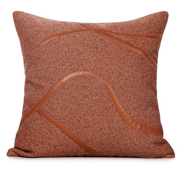 Modern Sofa Pillow, Modern Throw Pillows, Orange Throw Pillow for Couch, Orange Decorative Pillow, Throw Pillow for Living Room-Art Painting Canvas