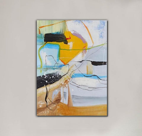 Acrylic Painting for Living Room, Extra Large Wall Art Painting, Modern Contemporary Abstract Artwork-Art Painting Canvas