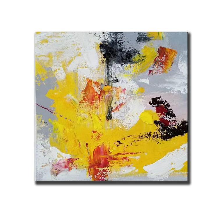 Hand Painted Acrylic Painting, Modern Contemporary Artwork, Wall Painting for Living Room, Acrylic Paintings for Dining Room-Art Painting Canvas