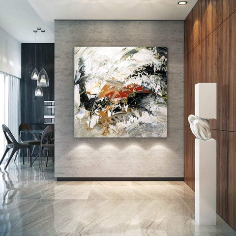 Huge Wall Paintings, Extra Large Paintings for Dining Room, Abstract Acrylic Wall Painting, Modern Canvas Painting, Living Room Wall Art Ideas-Art Painting Canvas