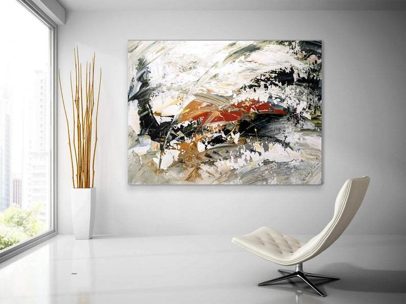 Extra Large Paintings, Abstract Acrylic Painting, Living Room Wall Painting, Modern Abstract Art-Art Painting Canvas