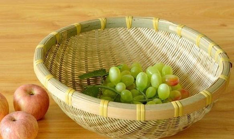 Natural Bamboo Baskets, Kitchen Storage Baskets, Farmhouse Storage Basket, Hand Woven Storage Baskets, Snacks Basket, Set of 3-Art Painting Canvas