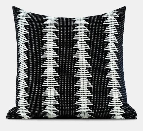 Large Modern Sofa Pillow Covers, Black and White Pattern Contemporary Square Modern Throw Pillows for Couch, Simple Throw Pillow for Interior Design-Art Painting Canvas