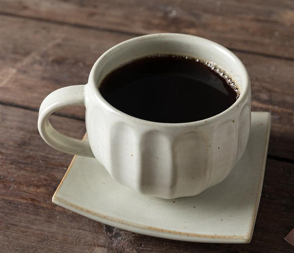 Cappuccino Coffee Mug, White Coffee Cup, Breakfast Milk Cups, Latte Coffee Cup, Tea Cup, Coffee Cup and Saucer Set-Art Painting Canvas