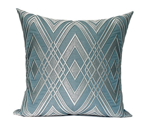Simple Modern Pillows, Blue Modern Throw Pillows, Decorative Pillows for Couch, Modern Sofa Pillows, Contemporary Throw Pillows-Art Painting Canvas