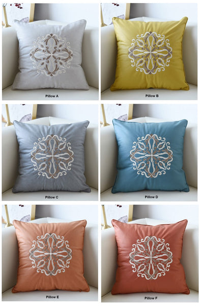 Decorative Flower Pattern Throw Pillows for Couch, Modern Throw Pillows, Contemporary Decorative Pillows, Modern Sofa Pillows-Art Painting Canvas