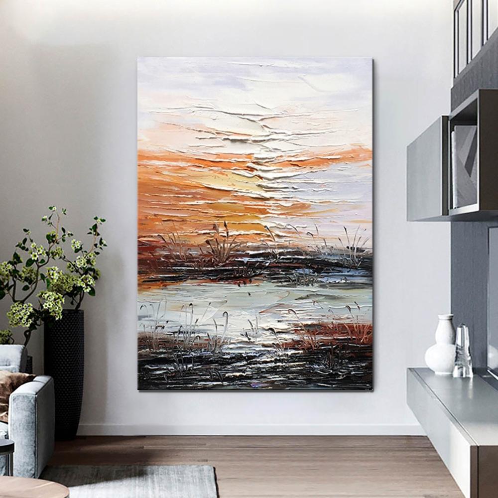 Abstract Canvas Painting, Modern Paintings for Living Room, Hand Painted Wall Art, Huge Painting for Sale-Art Painting Canvas