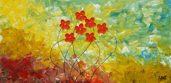 Oil Painting, Flower Painting, Original Painting, Canvas Wall Art, Abstract Wall Art, Wall Art, Extra Large Painting, Living Room Wall Art-Art Painting Canvas