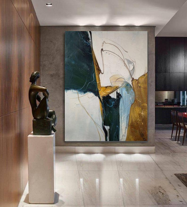 Large Abstract Paintings on Canvas, Hand Painted Canvas Art, Acrylic Paintings for Living Room, Large Painting for Sale-Art Painting Canvas