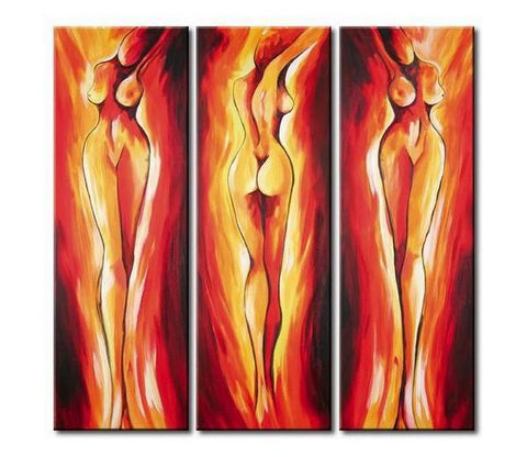 Abstract Figure Painting, Acrylic Canvas Paintings, Modern Wall Art Painting, Modern Contemporary Paintings-Art Painting Canvas