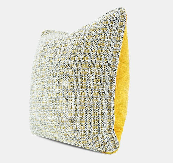 Contemporary Modern Sofa Pillows, Large Yellow Decorative Throw Pillows, Large Square Modern Throw Pillows for Couch, Simple Throw Pillow for Interior Design-Art Painting Canvas