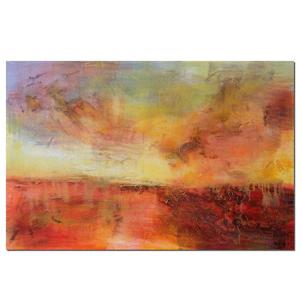 Original Artwork, Family Wall Decor, Canvas Painting, Painting Abstract, Contemporary Art, Landscape Oil Painting, Living Room Wall Art-Art Painting Canvas